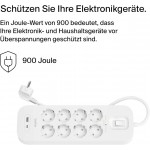 Belkin SRB003vf2M Surge Protector with USB-C® and USB-A Ports (8 Outlets with 1 USB-A & 1 USB-C)Λευκό