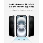 BELKIN ScreenForce Recycled Invisiglass TEMPERED GLASS Privacy Anti-Microbial Screen Protection for APPLE  iPhone 16/15/14 Pro - OVA167hq