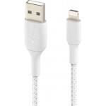 Belkin CAA002bt1MWH Braided Lightning to USB-A Cable (1m)Λευκό