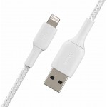 Belkin CAA002bt1MWH Braided Lightning to USB-A Cable (1m)Λευκό
