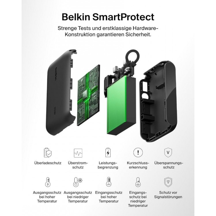 Belkin BOOSTCHARGE 20W POWER BANK 10.000mAh με οθόνη, 2XUSB-C Θύρες - ΜΑΥΡΟ - BPB027HQBK