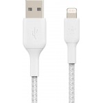 Belkin CAA002bt1MWH Braided Lightning to USB-A Cable (1m)Λευκό