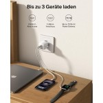  Belkin  3-θύρες 70W GaN, 2xUSB-C/1xUSB-A PD 3.1 Ταχυ-Φορτιστ΄ής με PPS/PD BoostCharge για APPLE iPhone, MacBook, iPad Pro, Samsung Galaxy, Pixel - ΛΕΥΚΟ - WCH018HQWH