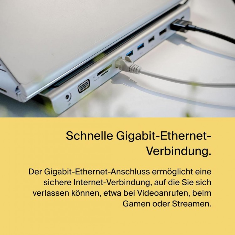 Belkin USB-C Hub, 11-in-1 MultiPort Adapter Dock with 4K HDMI, DisplayPort, VGA, and 100W for Charging, 3x USB A, Gigabit Ethernet, SD, MicroSD, 3.5mm Jack for Devices - INC004btSGY