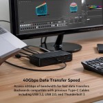 Thunderbolt™ 3 Cable (USB-C™ to USB-C) 100W 0.8m - F2CD084bt0.8MBK