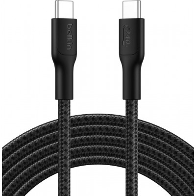 Belkin BOOST↑CHARGE™ PRO USB-C® σε USB-C Braided silicone Καλώδιο 240W, για APPLE iPhone 16, Galaxy S25, Pixel 9, MacBook, iPad Pro - Μαύρο - CAB025HQ3MBK Belkin BOOST↑CHARGE™ PRO USB-C® σε USB-C Braided silicone Καλώδιο 240W, για APPLE iPhone 16, Galaxy S25, Pixel 9, MacBook, iPad Pro - Μαύρο - CAB025HQ3MBK