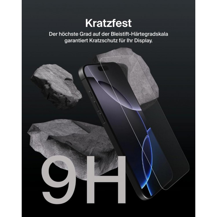 Belkin ScreenForce UltraGlass 2 Anti-Microbial γυαλί προστασίας για Apple iPhone 16 Pro Max - OVA158hq