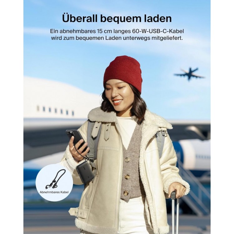 Belkin BOOSTCHARGE 20W POWER BANK 10.000mAh με οθόνη, 2XUSB-C Θύρες - ΜΑΥΡΟ - BPB027HQBK