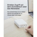 BELKIN 200W USB-C GAN CHARGER  4-θυρες  με 1.5Μ. καλώδιο - ΛΕΥΚΟ - WCH015VFWH