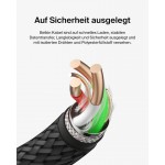 Belkin CAB002bt3MBK Braided USB-C to USB-A Cable (3m)Μαύρο