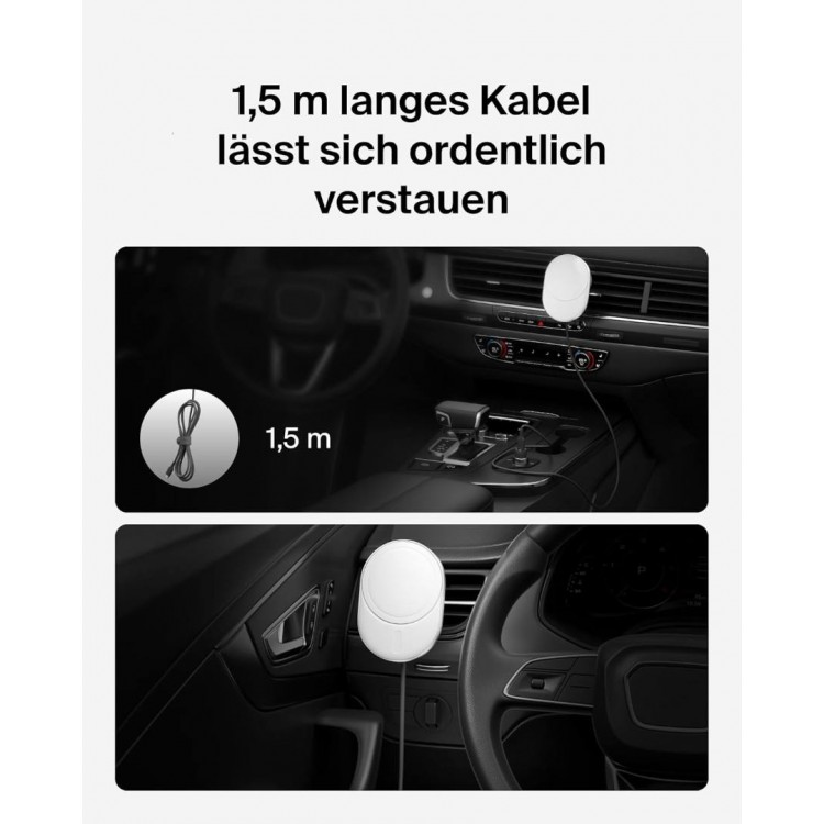 BOOST^CHARGE™ Qi2 15W Magnetic Car Vent Mount (No car charge incl) - WIC008BTGR-NCV2