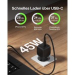 BELKIN 45W BoostCharge Compact USB-C PD Οικιακός φορτιστής με PPS & 1μ. USB-C  3.0Amp PVC καλώδιο - ΜΑΥΡΟ - WCA013kq1MBK-B6