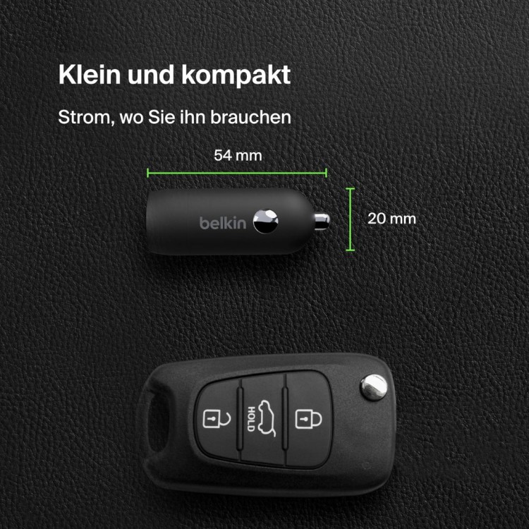 Belkim 30W USB-C Car Charger + USB-C to USB-C cable - CCA004bt1MBK-B6