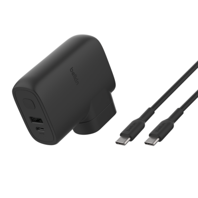 Belkin BoostChargeHybrid Φορτιστής τοίχου 25W + Power Bank 5K + Travel Adapter Kit - ΜΑΥΡΟ - BPZ003BT1MBK-B6