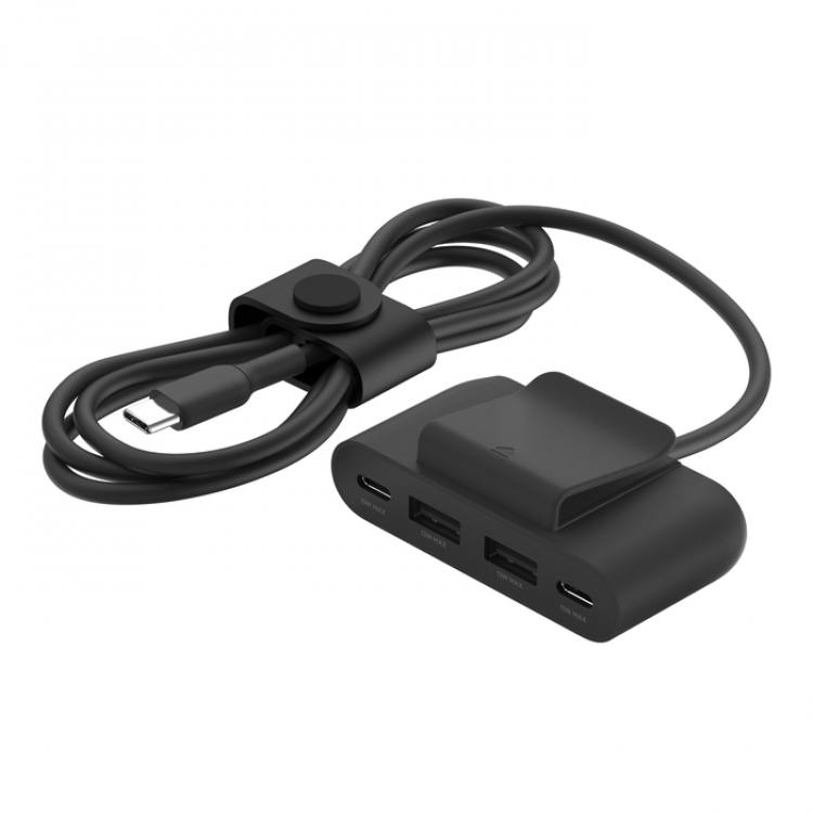 Belkin BUZ001bt2MBKB7 BoostCharge 4-Port USB Power Extender Μαύρο