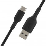 Belkin CAB002bt3MBK Braided USB-C to USB-A Cable (3m)Μαύρο
