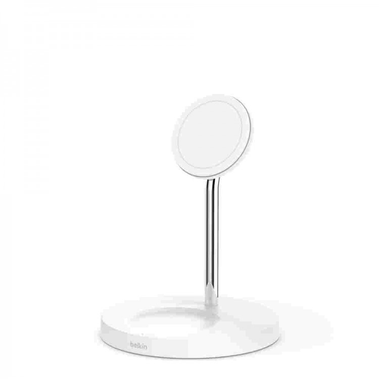 Belkin WIZ010vfWH 2-in-1 Wireless Charger Stand with MagSafe Λευκό