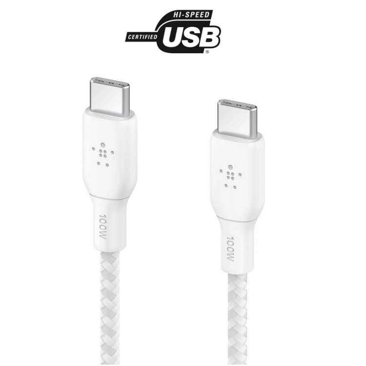Belkin CAB014bt2MBK BOOST↑CHARGE™ USB-C® to USB-C Cable 100WΛευκό