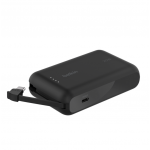 ΦΟΡΗΤΟ ΜΠΑΤΑΡΙΑ BOOSTCHARGE 10K, 20W PD με ενσωματωμένο καλώδιο USB-C, μαύρο