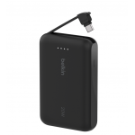 ΦΟΡΗΤΟ ΜΠΑΤΑΡΙΑ BOOSTCHARGE 10K, 20W PD με ενσωματωμένο καλώδιο USB-C, μαύρο