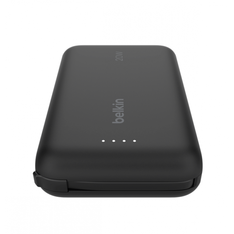 ΦΟΡΗΤΟ ΜΠΑΤΑΡΙΑ BOOSTCHARGE 10K, 20W PD με ενσωματωμένο καλώδιο USB-C, μαύρο