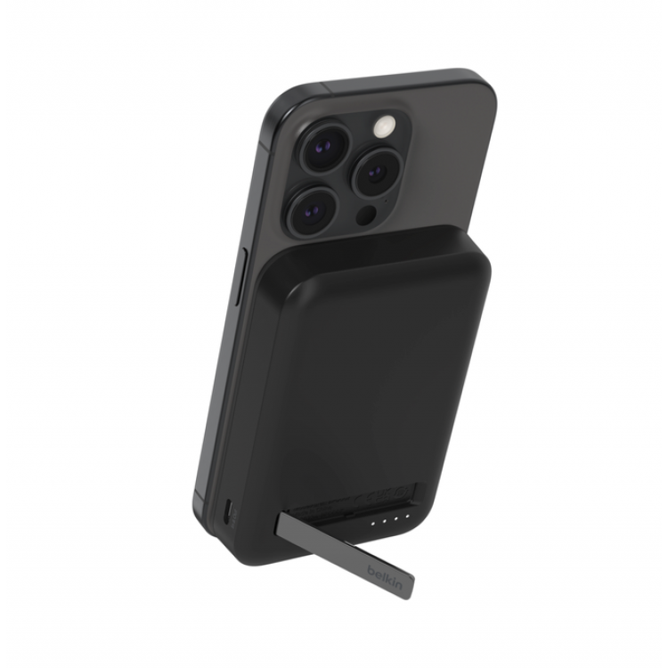 BELKIN 8K Qi2 15W, MAGNETIC WIRELESS POWER BANK + KICK STAND, BLACK - BPD007BTBK