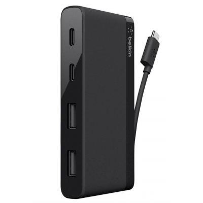 BELKIN USB-C 4-Port Mini Hub - Μαύρο - F4U090BTLBK