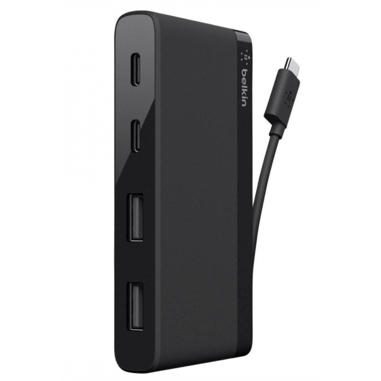 BELKIN USB-C 4-Port Mini Hub - Μαύρο - F4U090BTLBK