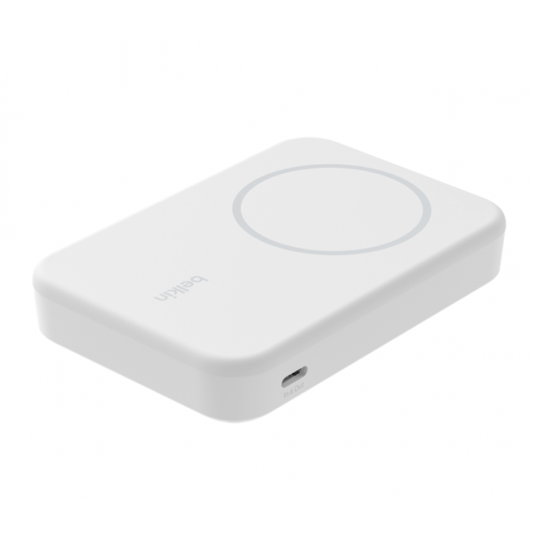 BELKIN 8K Qi2 15W, MAGNETIC Ασύρματης Φλορτισης POWER BANK + KICK STAND - ΛΕΥΚΟ - BPD007BTWH