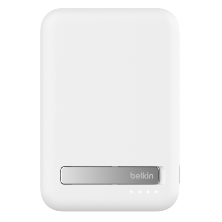 BELKIN 8K Qi2 15W, MAGNETIC Ασύρματης Φλορτισης POWER BANK + KICK STAND - ΛΕΥΚΟ - BPD007BTWH