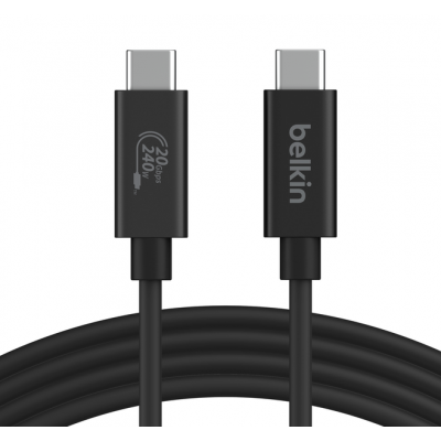 BELKIN USB4 240W 20GBPS καλώδιο 2M - ΜΑΥΡΟ - INZ004bt2MBK