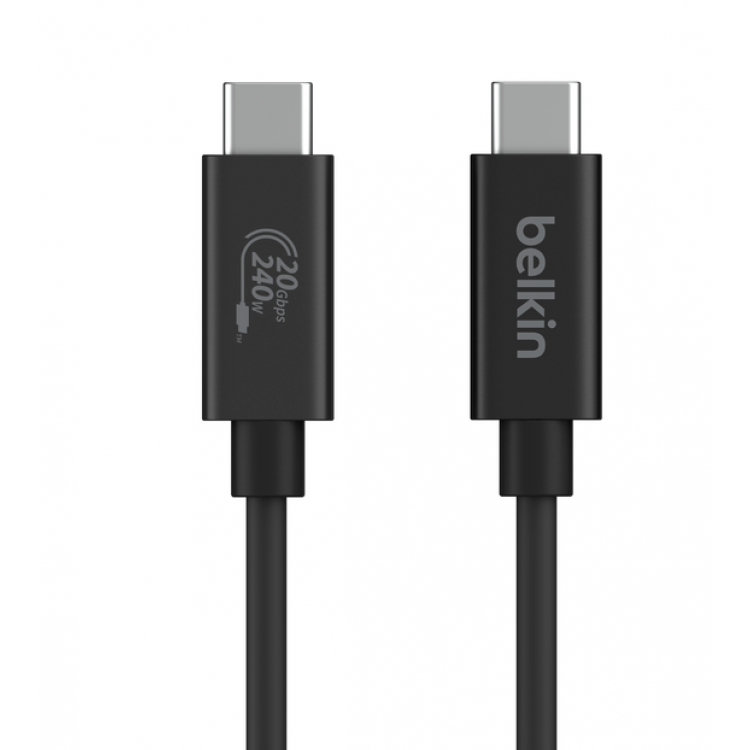 BELKIN USB4 240W 20GBPS καλώδιο 2M - ΜΑΥΡΟ - INZ004bt2MBK