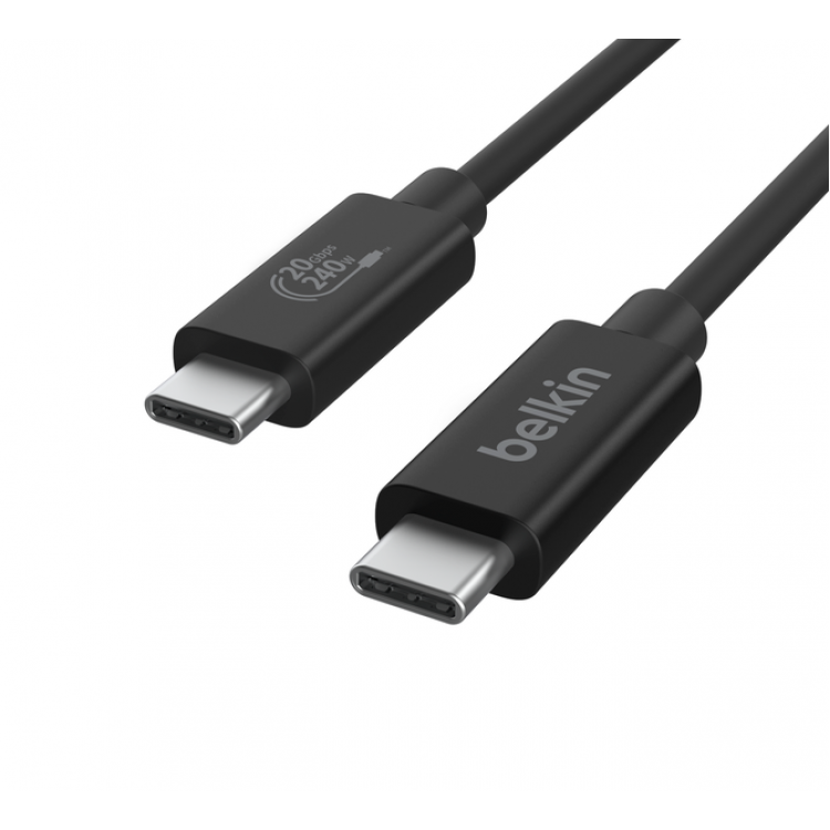 BELKIN USB4 240W 20GBPS καλώδιο 2M - ΜΑΥΡΟ - INZ004bt2MBK