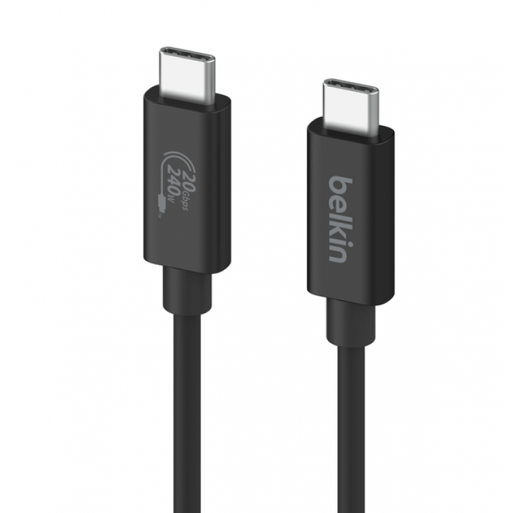 BELKIN USB4 240W 20GBPS καλώδιο 2M - ΜΑΥΡΟ - INZ004bt2MBK