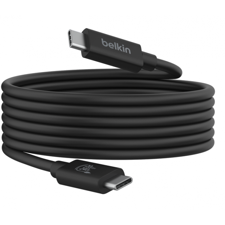 BELKIN USB4 240W 20GBPS καλώδιο 2M - ΜΑΥΡΟ - INZ004bt2MBK