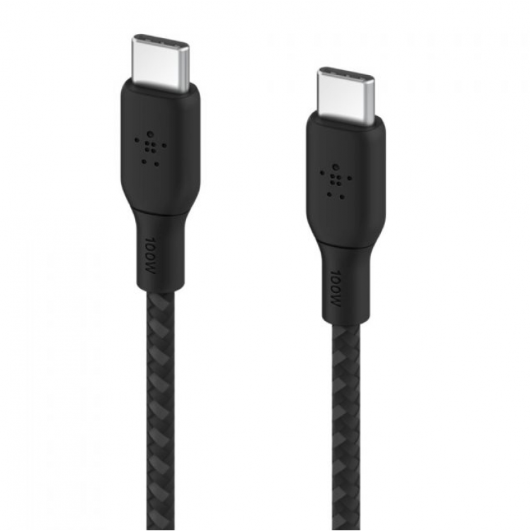 Belkin BOOST↑CHARGE™ PRO USB-C® σε USB-C Braided silicone Καλώδιο 240W, για APPLE iPhone 16, Galaxy S25, Pixel 9, MacBook, iPad Pro - Μαύρο - CAB025HQ3MBK