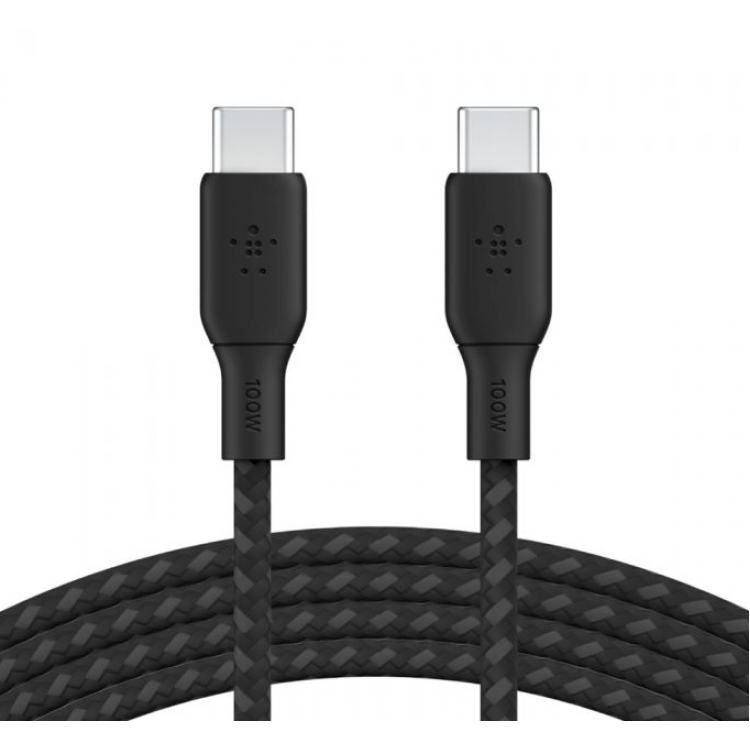 Belkin BOOST↑CHARGE™ USB-C® to USB-C Braided silicone Cable 100W - Μαύρο - CAB014bt2MBK