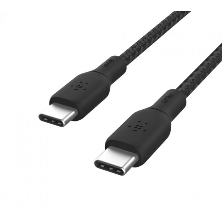 Belkin BOOST↑CHARGE™ PRO USB-C® σε USB-C Braided silicone Καλώδιο 240W, για APPLE iPhone 16, Galaxy S25, Pixel 9, MacBook, iPad Pro - Μαύρο - CAB025HQ3MBK