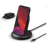 Belkin WIB002vfBK 15W Wireless Charging Stand + QC™ 3.0 24W Wall ChargerΜαύρο