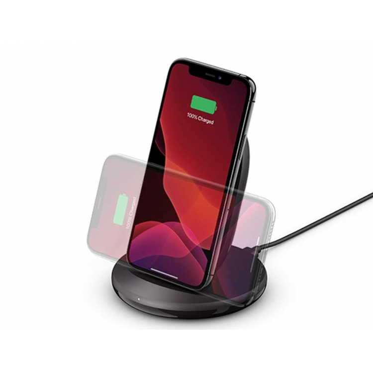Belkin WIB002vfBK 15W Wireless Charging Stand + QC™ 3.0 24W Wall ChargerΜαύρο