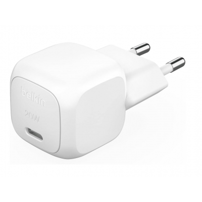 BELKIN 20W BoostCharge USB-C PD Οικιακός φορτιστής με PPS - ΛΕΥΚΟ - WCA009kqWH
