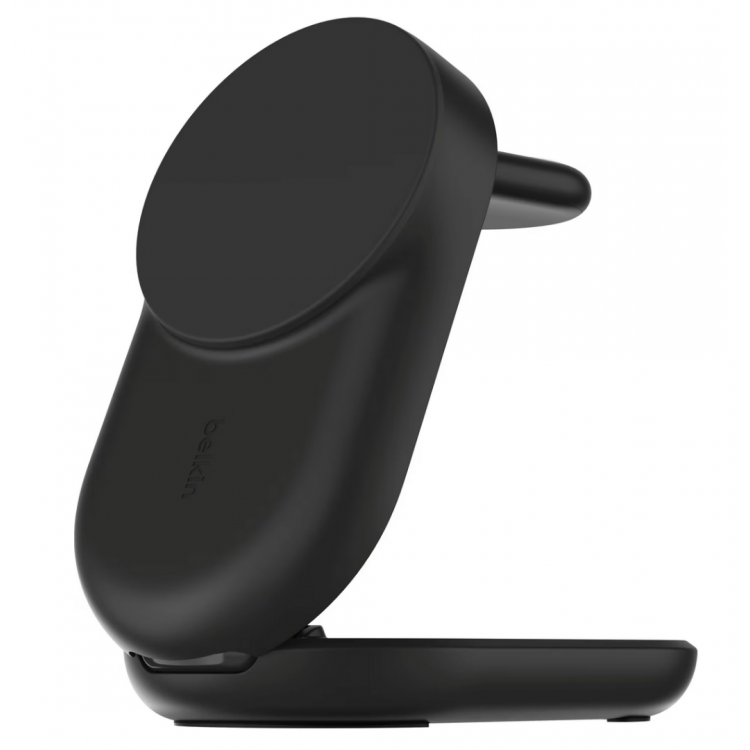 Belkin UltraCharge 25w Inductive Qi2 3-in-1 MagSafe Adjustable Charger with Stand Magnetic Charger, EU - ΜΑΥΡΟ - WIZ037kqBK