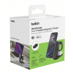 Belkin UltraCharge 25w Inductive Qi2 3-in-1 MagSafe Adjustable Charger with Stand Magnetic Charger, EU - ΜΑΥΡΟ - WIZ037kqBK