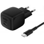 BELKIN 45W BoostCharge Compact USB-C PD Οικιακός φορτιστής με PPS & 1μ. USB-C  3.0Amp PVC καλώδιο - ΜΑΥΡΟ - WCA013kq1MBK-B6