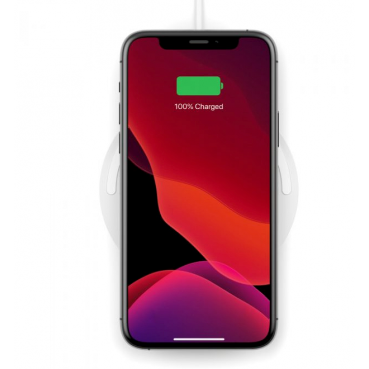 Belkin WIA001vfWH 10W Wireless Charging Pad + QC 3.0 Wall Charger + CableΛευκό