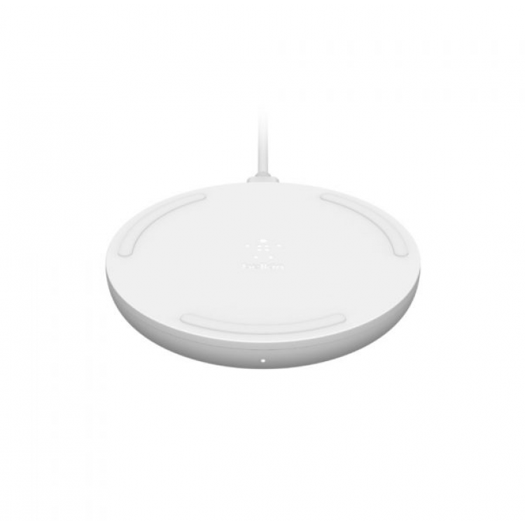 Belkin WIA001vfWH 10W Wireless Charging Pad + QC 3.0 Wall Charger + CableΛευκό