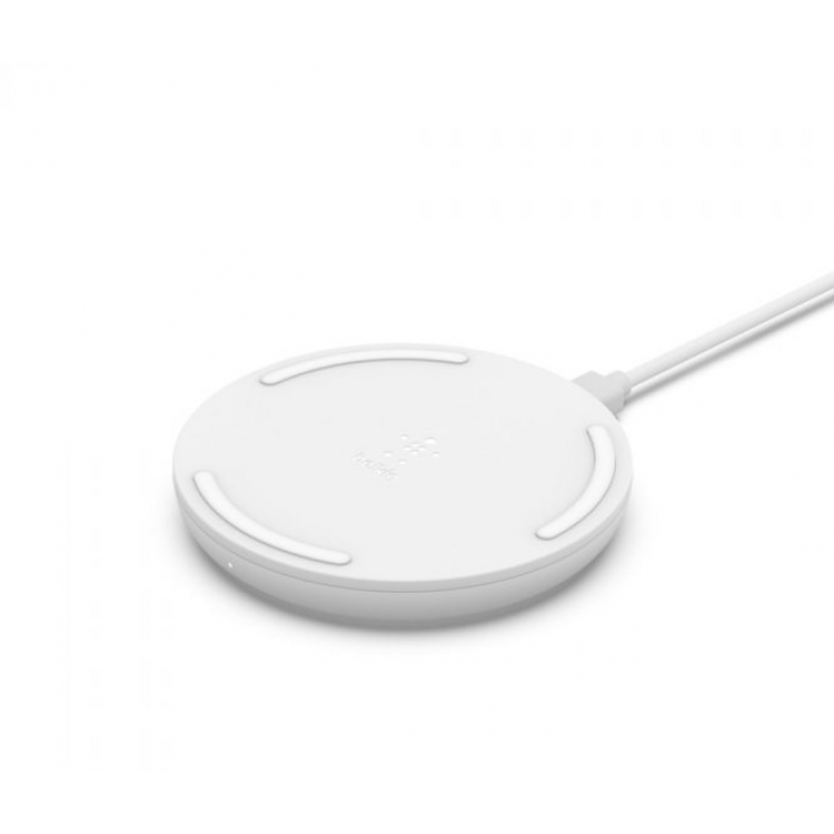 Belkin WIA001vfWH 10W Wireless Charging Pad + QC 3.0 Wall Charger + CableΛευκό