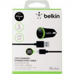 Belkin Single Mini Car Charger F8J026bt04-BLK +Lightning
