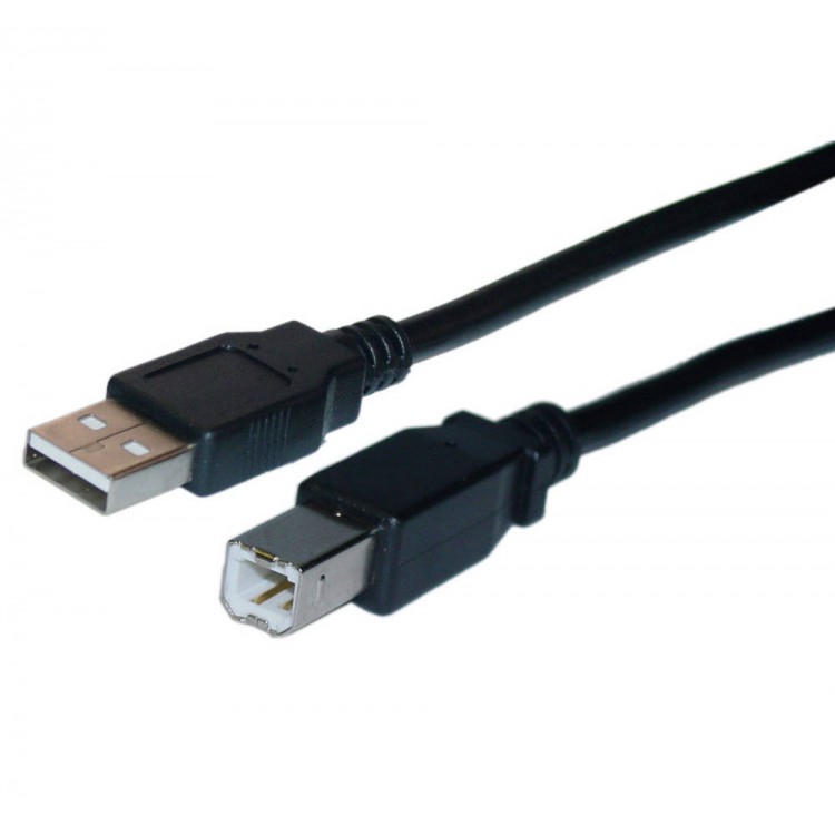 Καλώδιο Σύνδεσης Jasper USB A Αρσενικό σε B Αρσενικό 1,8m Μαύρο USB 2.0
