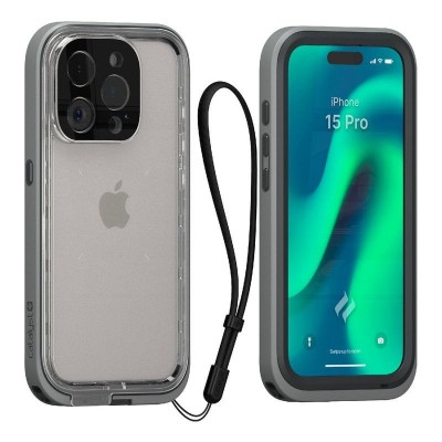 Θήκη Catalyst Αδιάβροχη προστασίας Total Protection για iPhone 15 Pro MAX 6.7 2023 - ΓΚΡΙ ΤΙΤΑΝΙΟ - CATIPHO15GRYLP